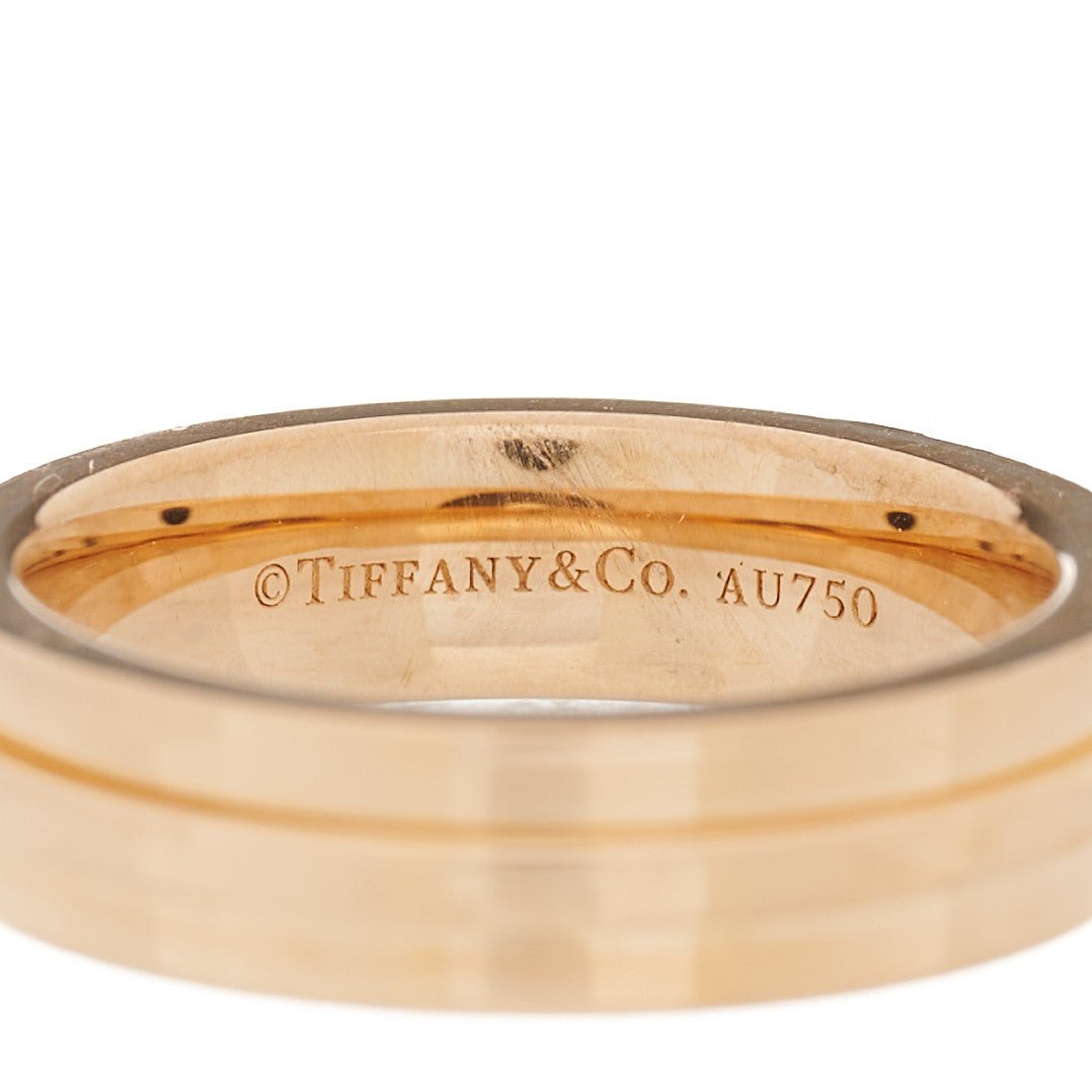 18K Rose Gold T Two Narrow Ring 46 3.75