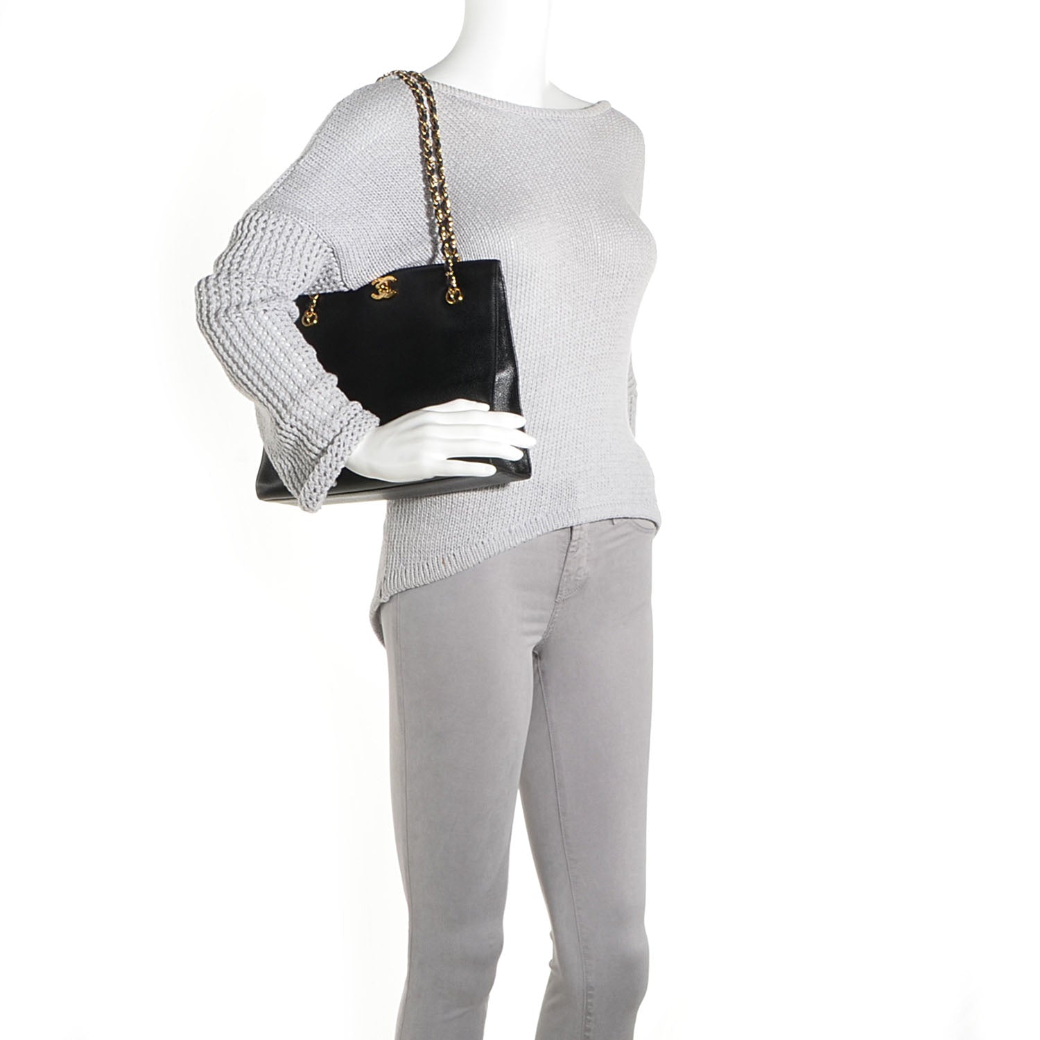 Chanel Caviar Shoulder Bag Black 2 of 10