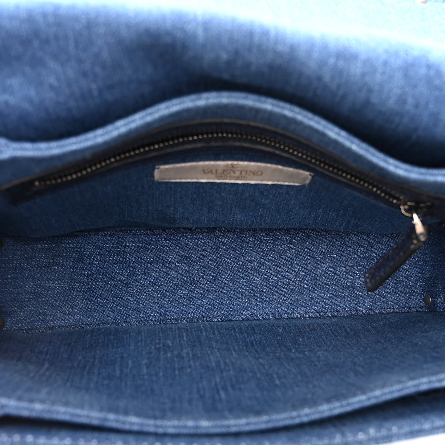 Denim Medium Guitar Strap Rockstud Rolling Flap Saddle Bag