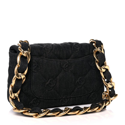 Chanel Denim Quilted Medium Funky Town Flap Black 3 of 12