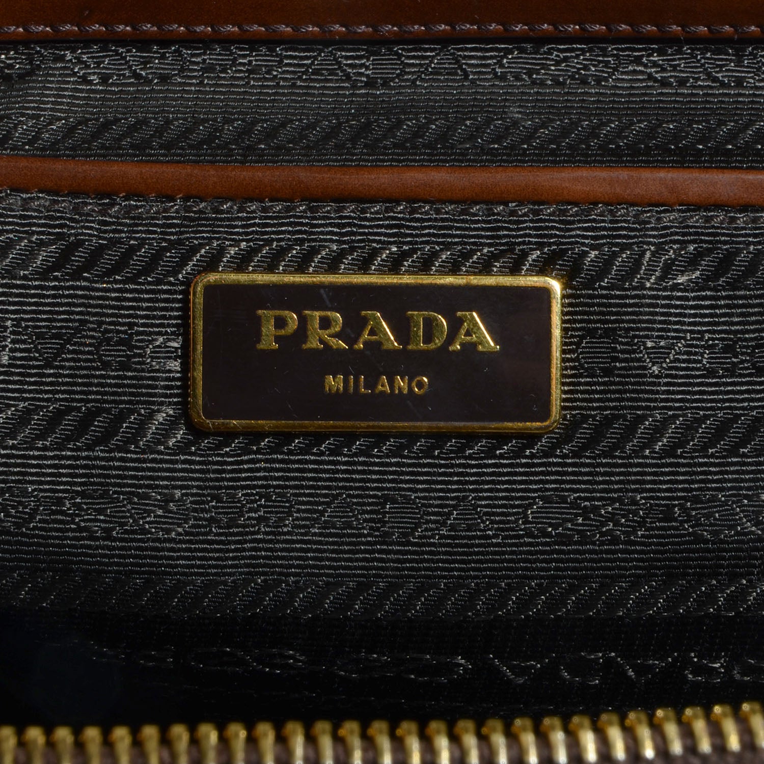Prada Spazzolato Double Zip Medium Tote Tobacco Fume 6 of 9