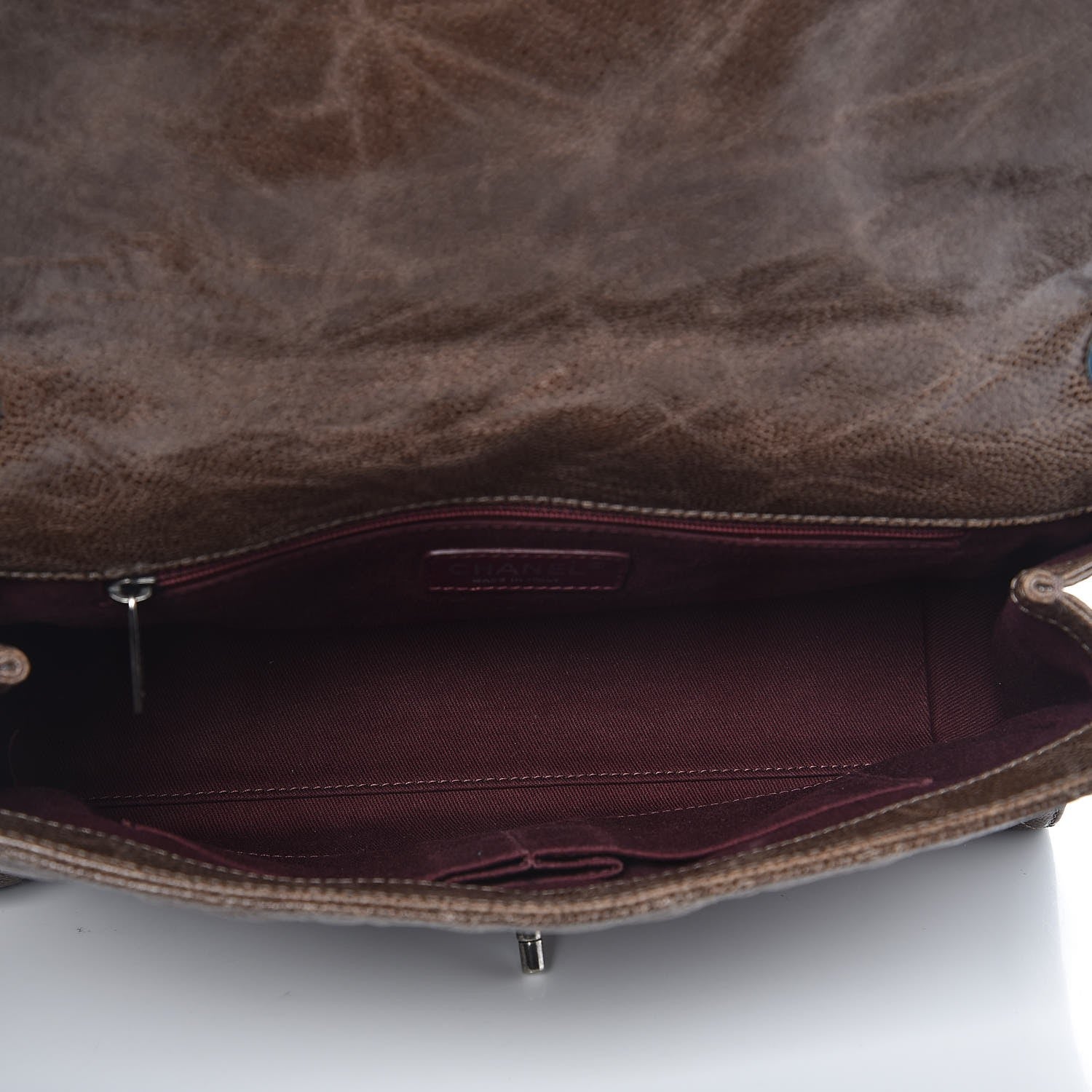 Chanel Crumpled Grained Calfskin Jumbo CC Crave Flap Beige 5 of 7