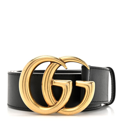 Gucci Faded Calfskin Double G 40mm Belt 85 34 Black 1 of 5