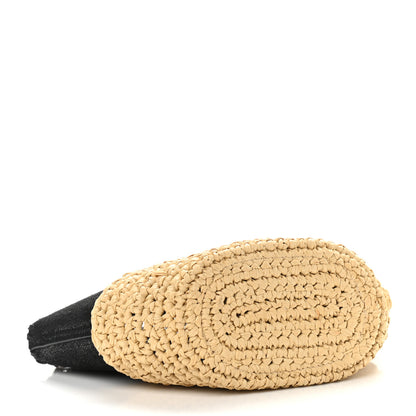 Stella McCartney Shaggy Deer Raffia Mini Shoulder Bag Black 4 of 8