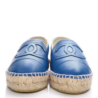 Chanel Lambskin CC Espadrilles 36 Blue 2 of 7