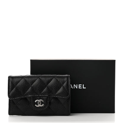 Chanel Caviar Quilted Flap Card Holder Wallet Black 8 of 8