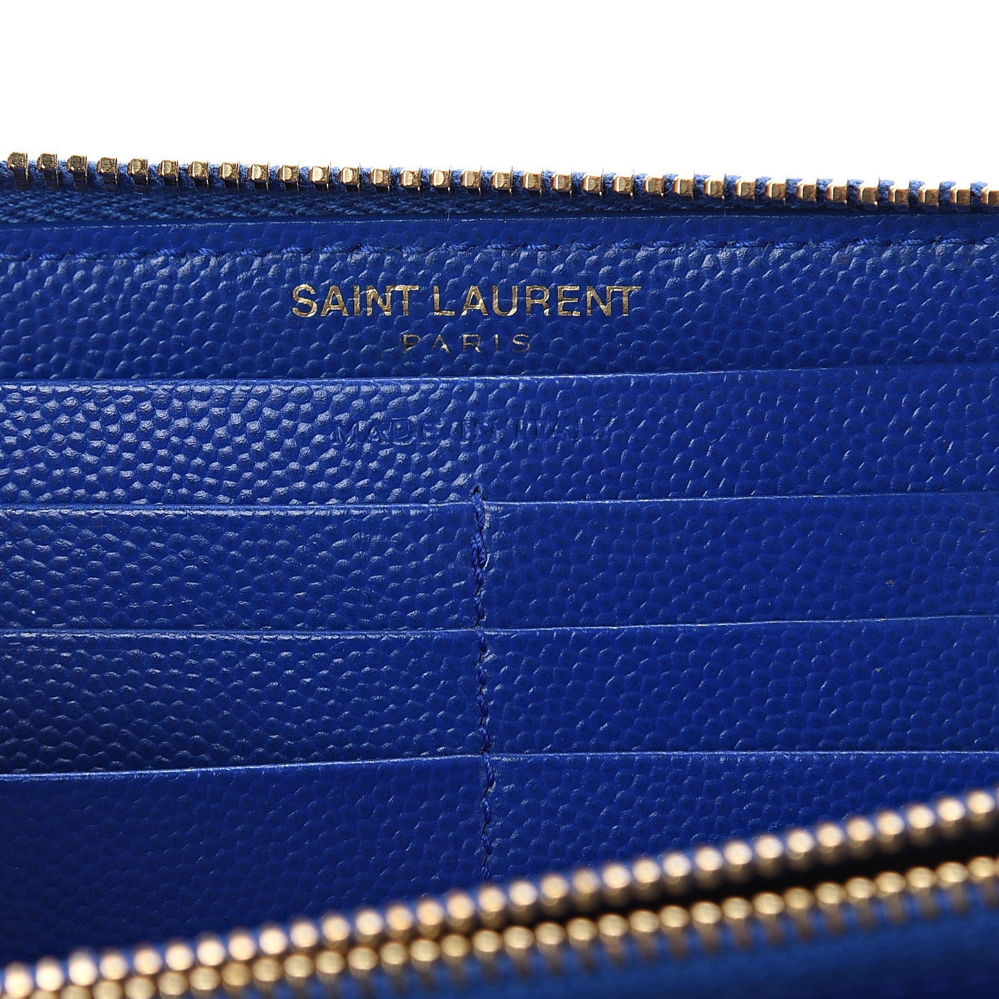 Grain De Poudre Matelasse Chevron Monogram Zip Around Wallet Royal Blue