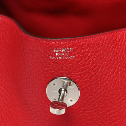 Hermes Taurillon Clemence Lindy 30 Rouge Casaque 6 of 9