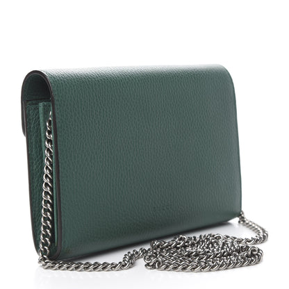 Gucci Calfskin Mini Dionysus Chain Wallet Emerald 2 of 10