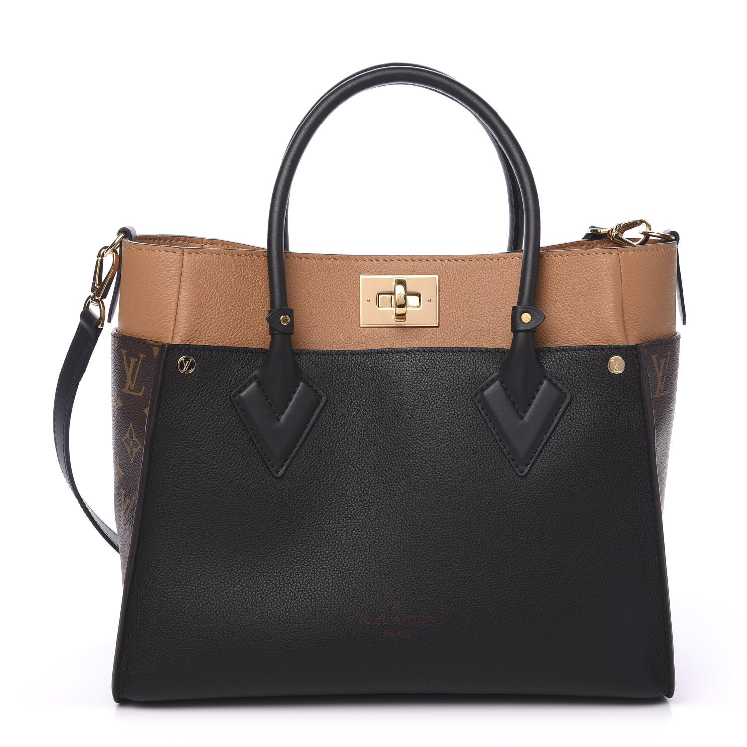 Louis Vuitton Calfskin Monogram On My Side Black 1 of 10