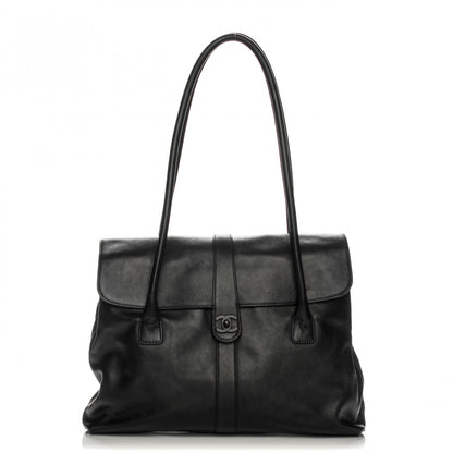 Chanel Calfskin Large Flap Tote Black 1 of 8