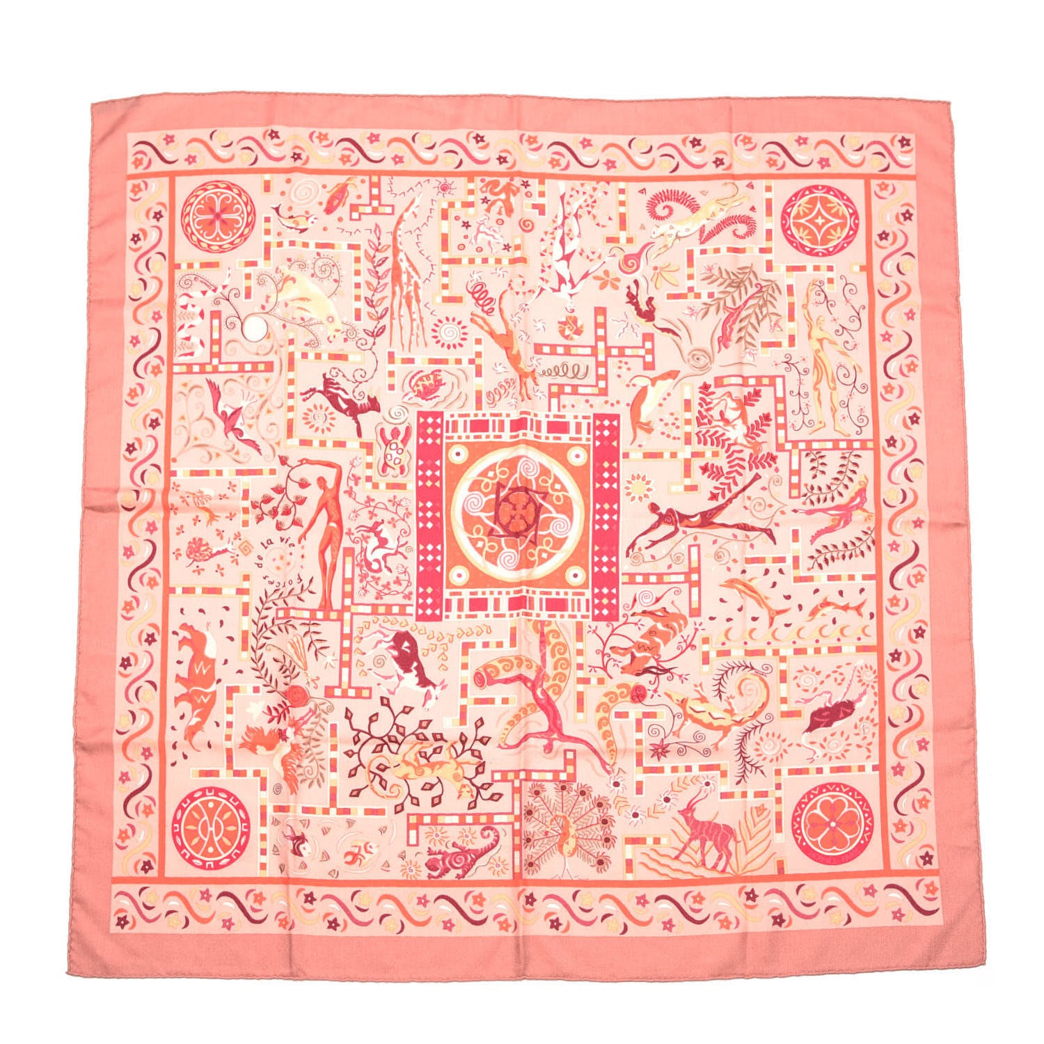 Hermes Cashmere Silk Forces de La Vie Scarf 90 1 of 6