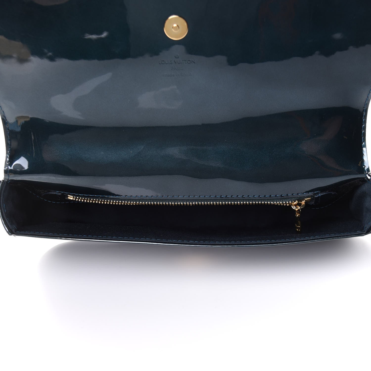 Louis Vuitton Patent Sobe Clutch Blue Nuit 5 of 9