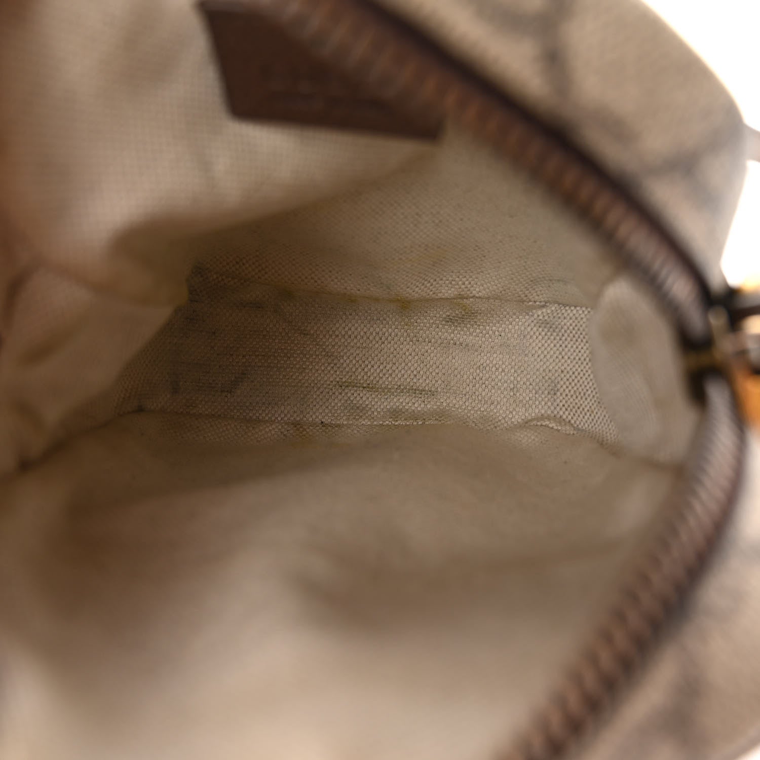 Gucci GG Supreme Monogram Mini Neo Vintage Double Zip Messenger Bag Beige New Acero Crop 5 of 11