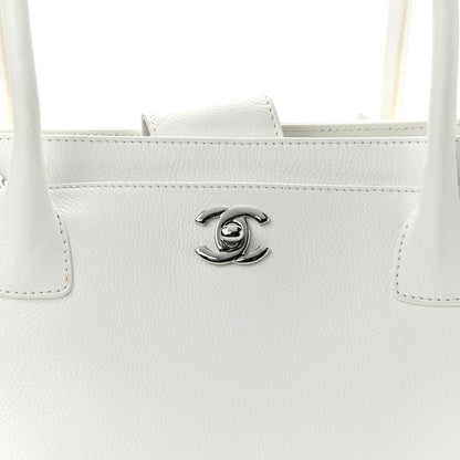 Chanel Calfskin Cerf Executive Shopper Tote White 8 of 12