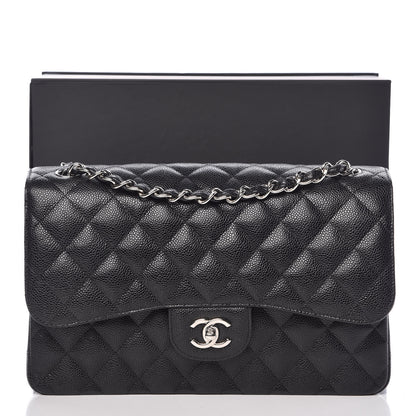 Chanel Caviar Quilted Jumbo Double Flap Black 11 of 11