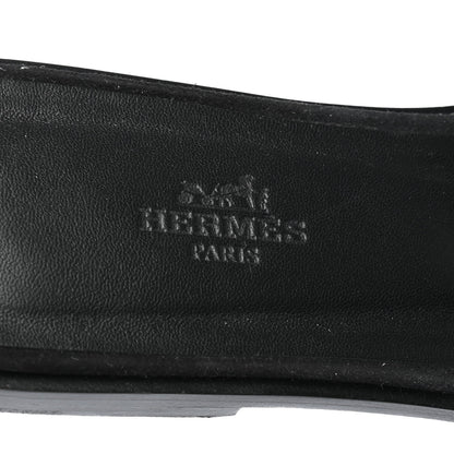 Hermes Suede Goatskin Crystal Powder Oran Sandals 38.5 Black 7 of 7