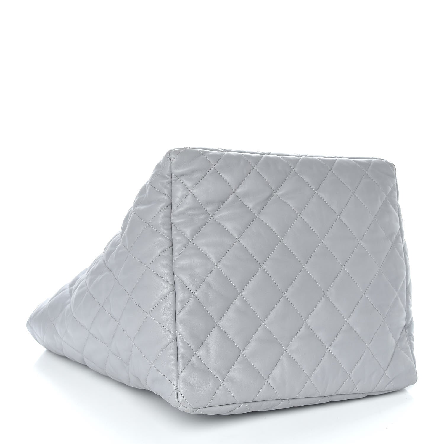 Chanel Lambskin Quilted Large Week End on Mars Tote Grey 5 of 10