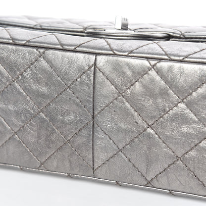 Chanel Metallic Aged Calfskin Quilted 2.55 Reissue 226 Flap Silver 12 of 16