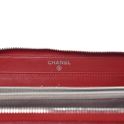 Chanel Caviar Sevruga Zip Around Wallet Red 5 of 12