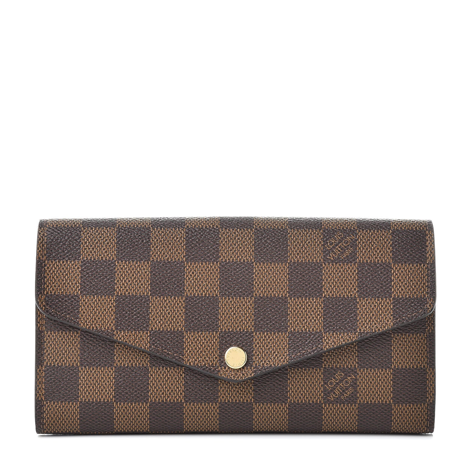 Louis Vuitton Damier Ebene Sarah Wallet NM Rose Ballerine 1 of 7