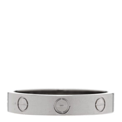 Cartier 18K White Gold 3.5mm LOVE Wedding Band Ring 58 8.5 1 of 4