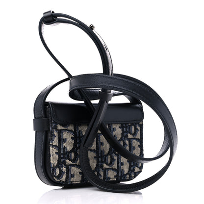 Christian Dior Oblique Smooth Calfskin Nano Pouch Beige Black 3 of 8