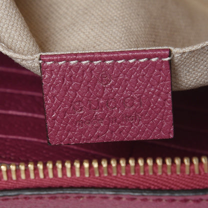 Gucci Monogram Textured Calfskin Mini Bree Messenger Bag Beige Ebony Peonia Flower 6 of 7