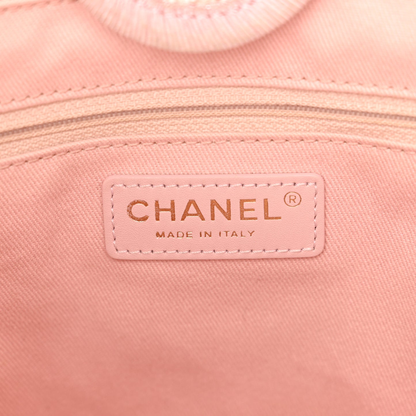 Mixed Fibers Calfskin Mini Deauville Tote Rose Pink
