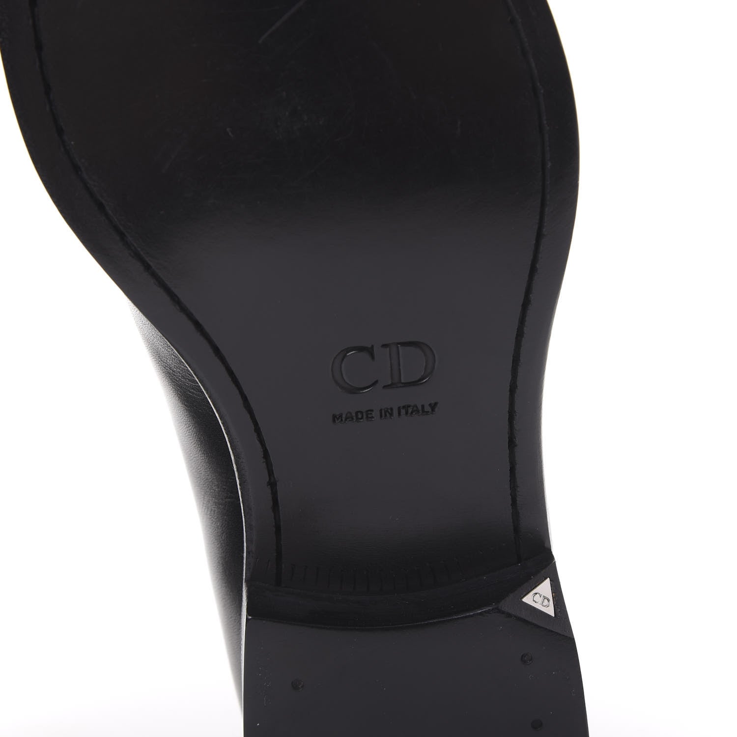 Christian Dior Brushed Calfskin Derby Shoes 39 Black 5 of 8