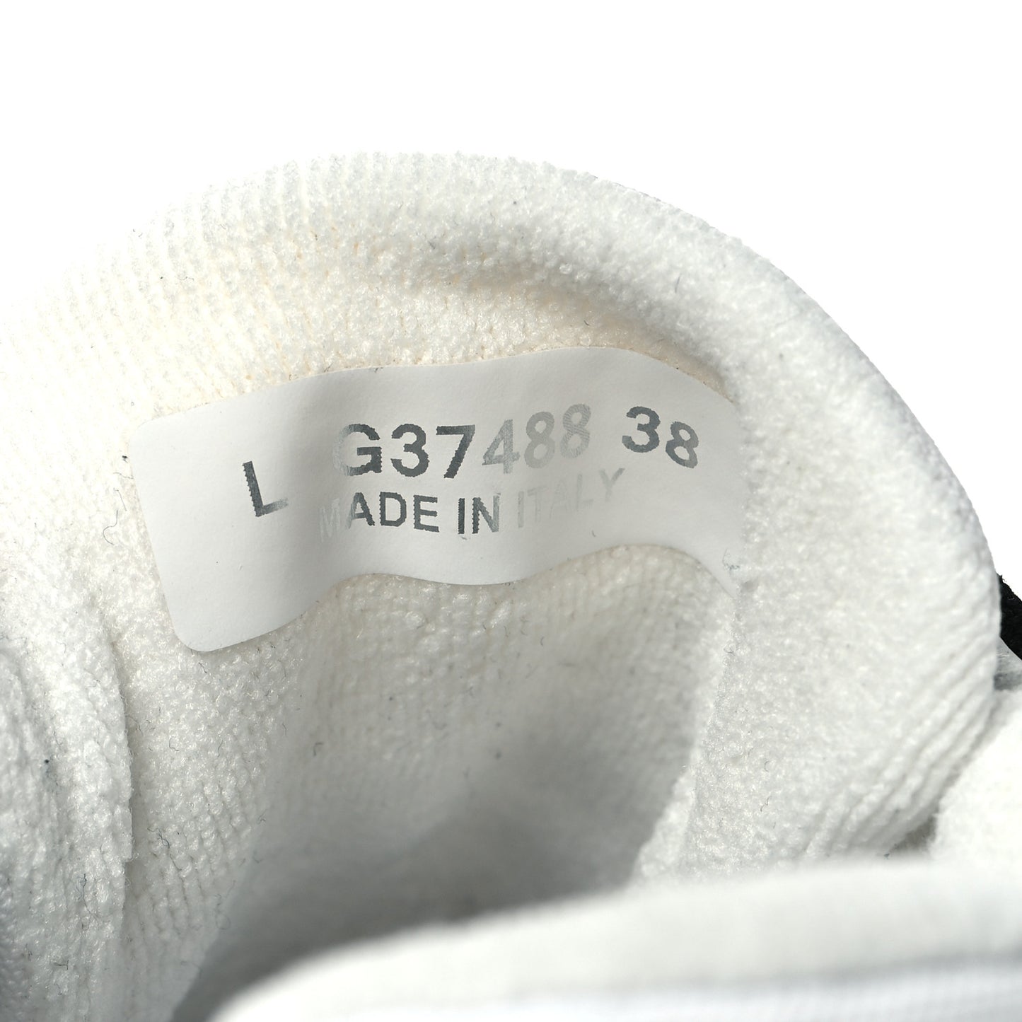 Fabric Womens Logo Sneakers 38 Black White