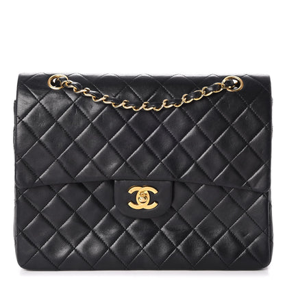 Chanel Lambskin Quilted Medium Double Flap Black 1 of 16