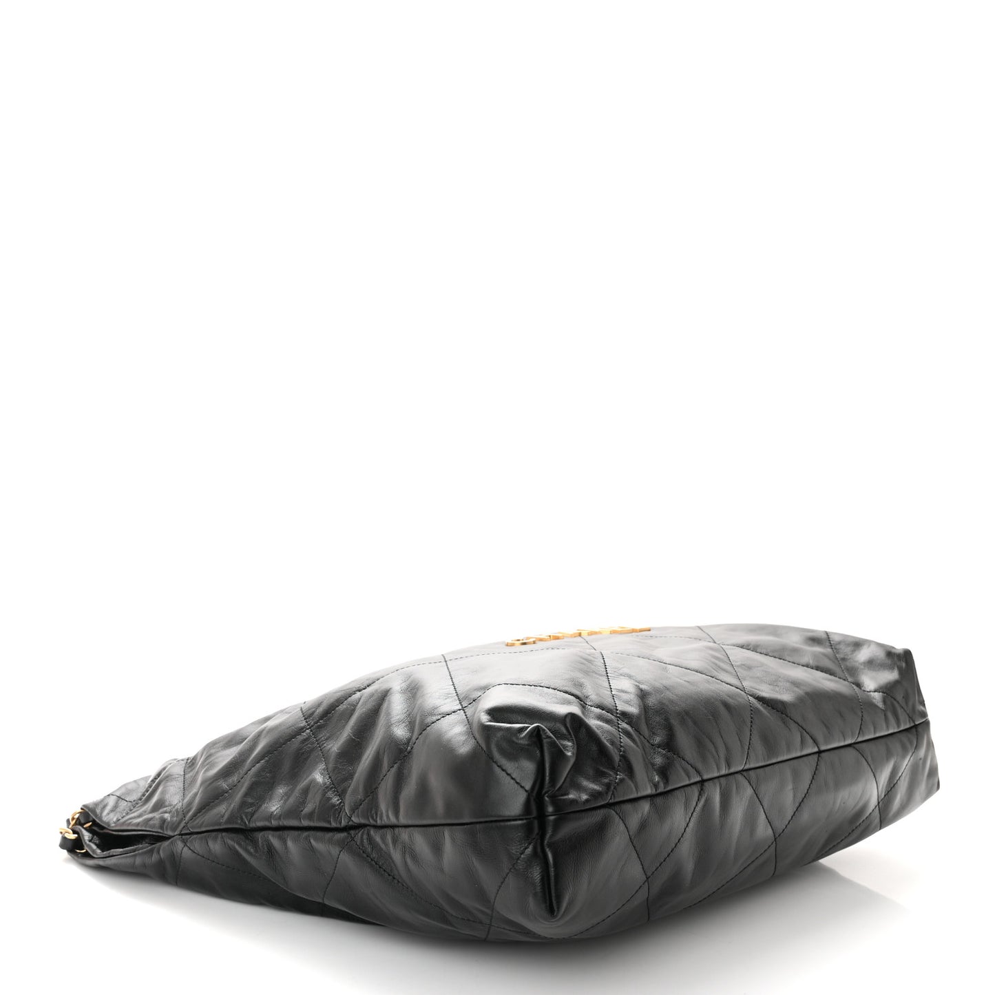 Shiny Calfskin Quilted Chanel 22 Black