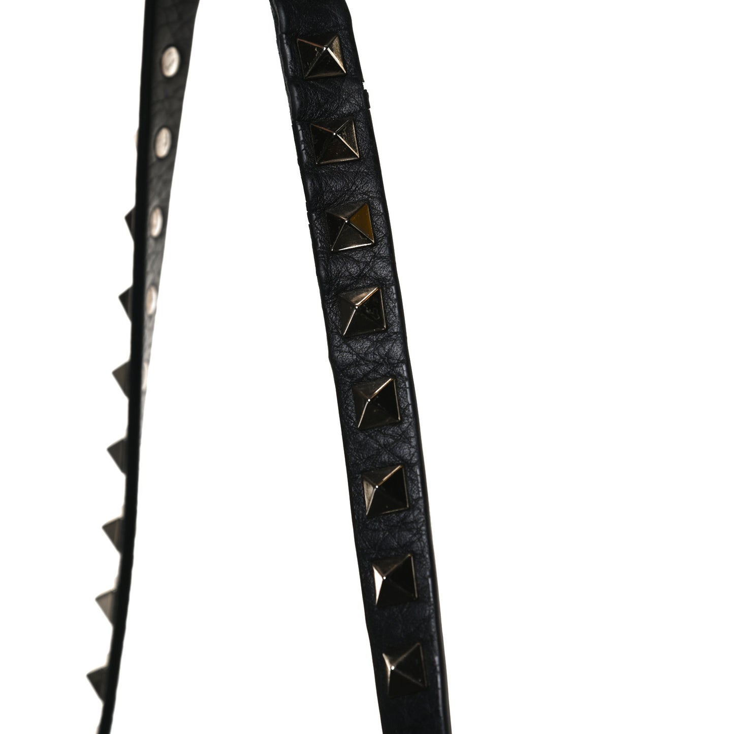Pebbled Calfskin Medium Rockstud Tote Black