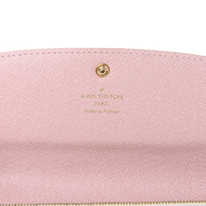 Louis Vuitton Damier Azur Emilie Wallet Rose Ballerine 5 of 9