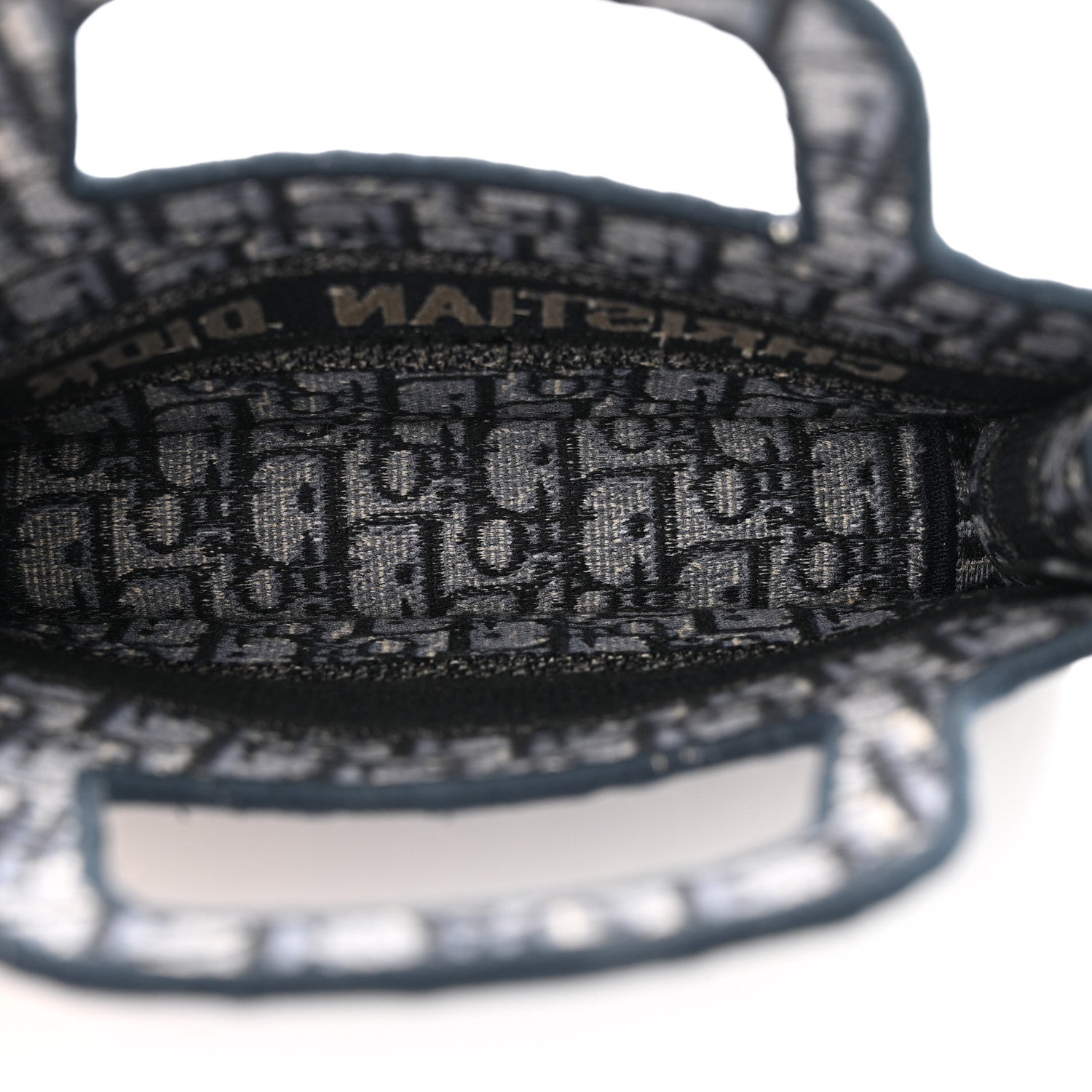 Christian Dior Oblique Mini Book Tote Blue Multicolor 5 of 10