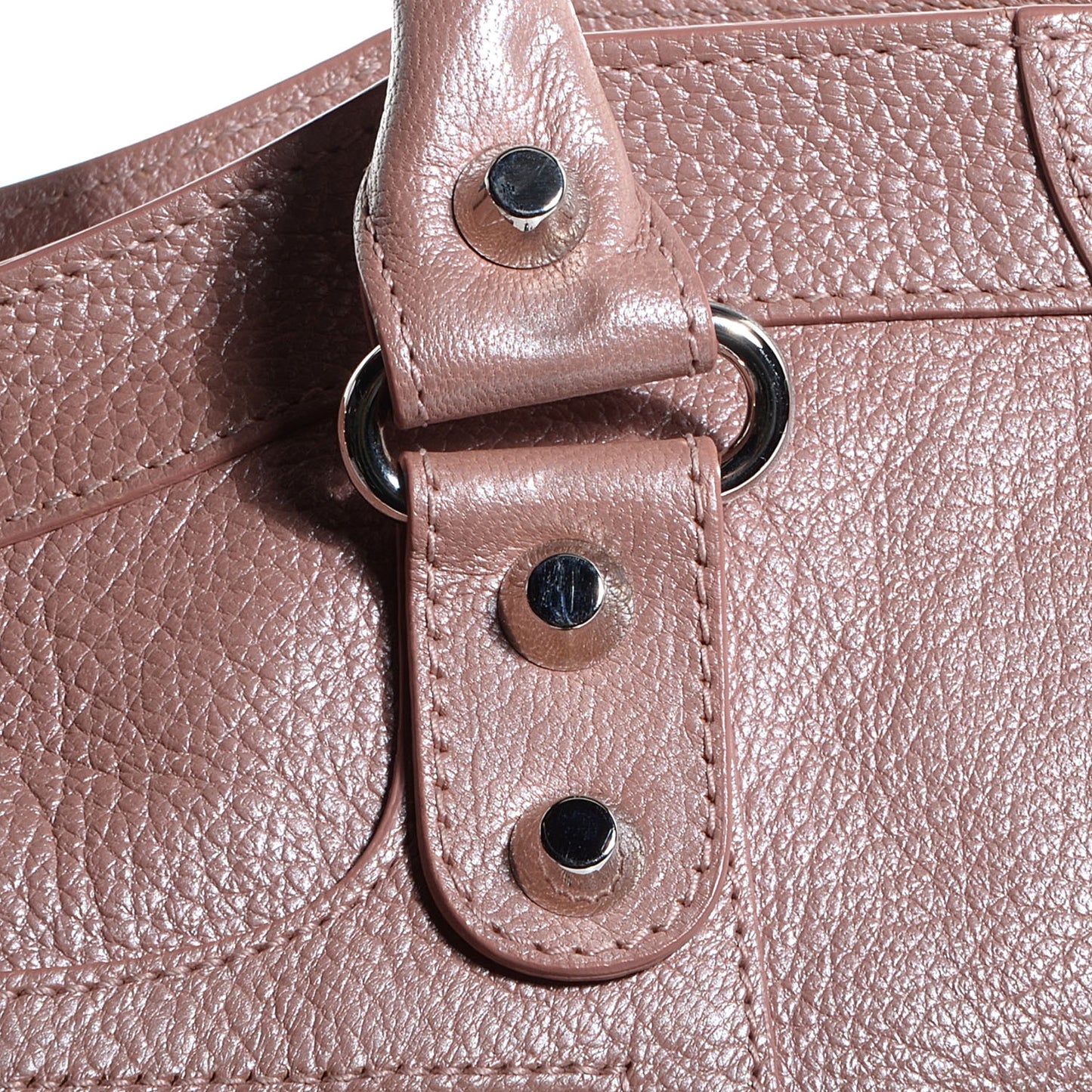 Pearlescent Goatskin Classic Palladium Hardware City Rose Rose Light