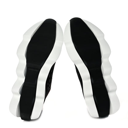 Hermes Technical Canvas Goatskin Womens Eclair Sneakers 38.5 Black 5 of 8