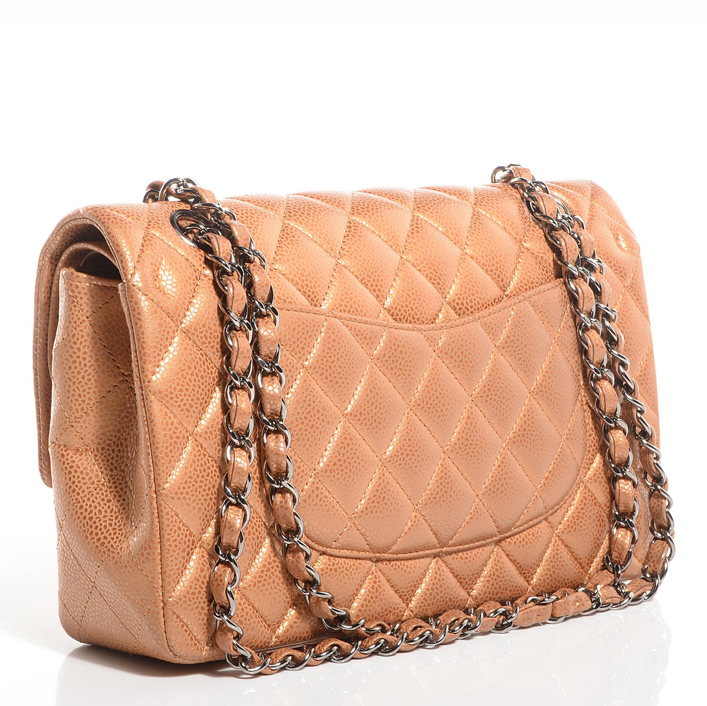Caviar Medium Double Flap Copper