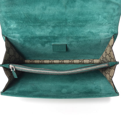 Gucci GG Supreme Monogram Willow Hill Embroidered Small Dionysus Shoulder Bag Emerald 7 of 11
