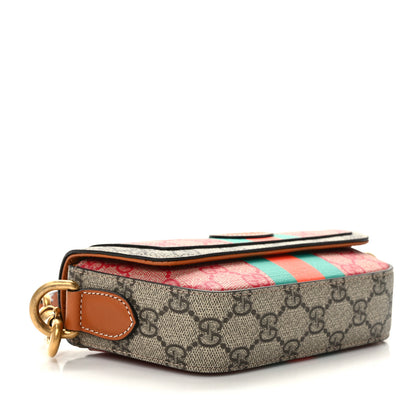 Gucci X DANS LE VERT GG Supreme Monogram Cuoio Web Mini Retro Interlocking G Top Handle Beige Rosso Ebony Harness Brown 4 of 12