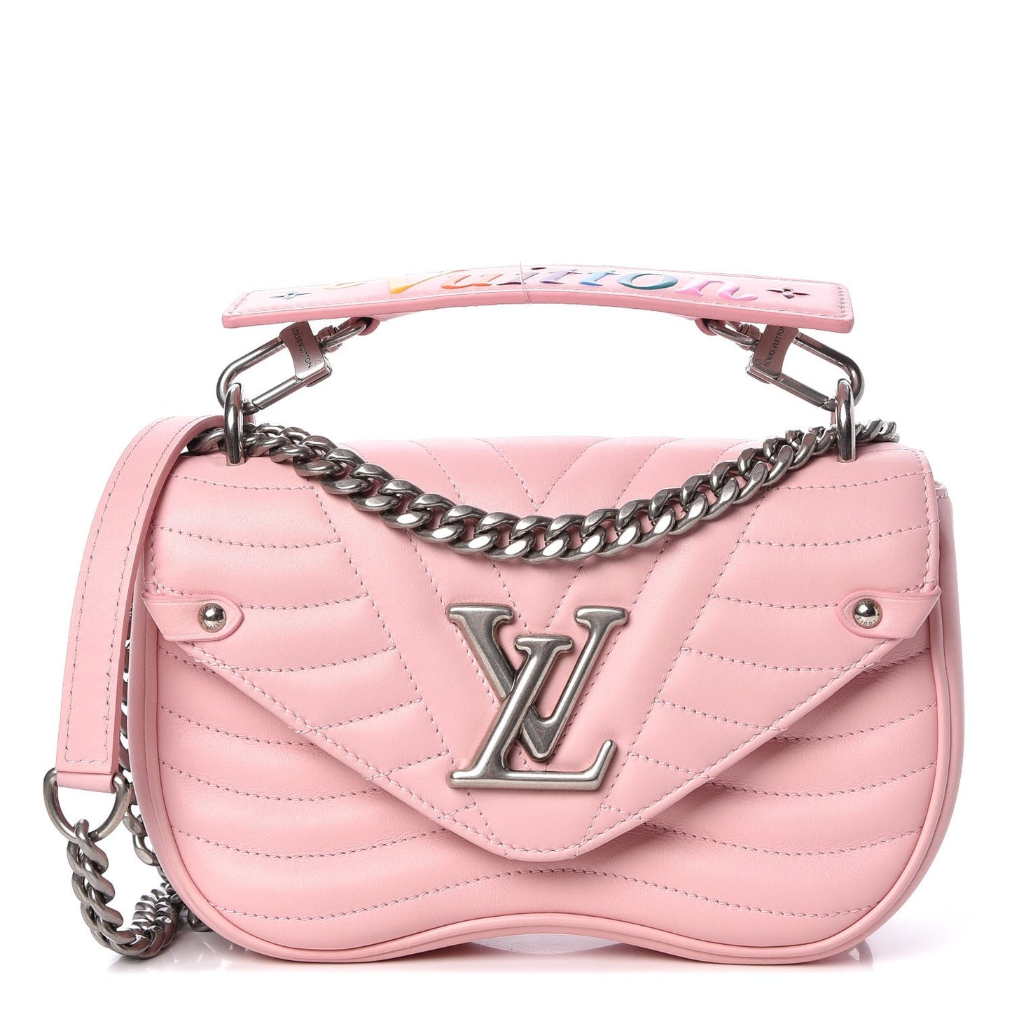 Calfskin New Wave Chain PM Smoothie Pink