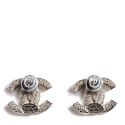 Chanel Crystal CC Earrings Silver 3 of 5
