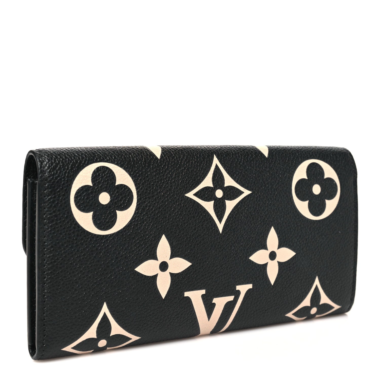 Louis Vuitton Empreinte Monogram Giant Emilie Wallet Black Beige 3 of 7