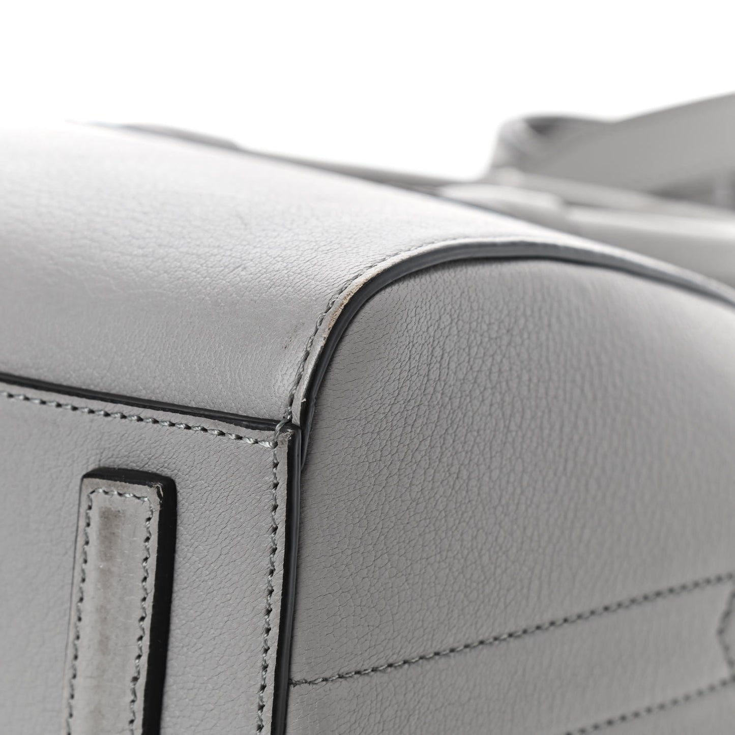 Sugar Goatskin Mini Antigona Pearl Grey