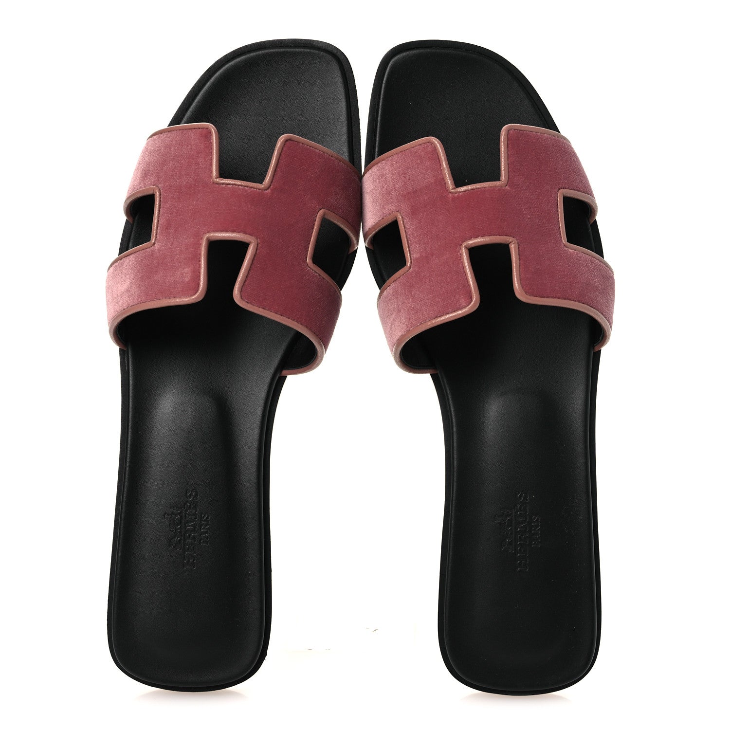 Hermes Velvet Nappa Oran Sandals 39 Bois de Rose 2 of 11
