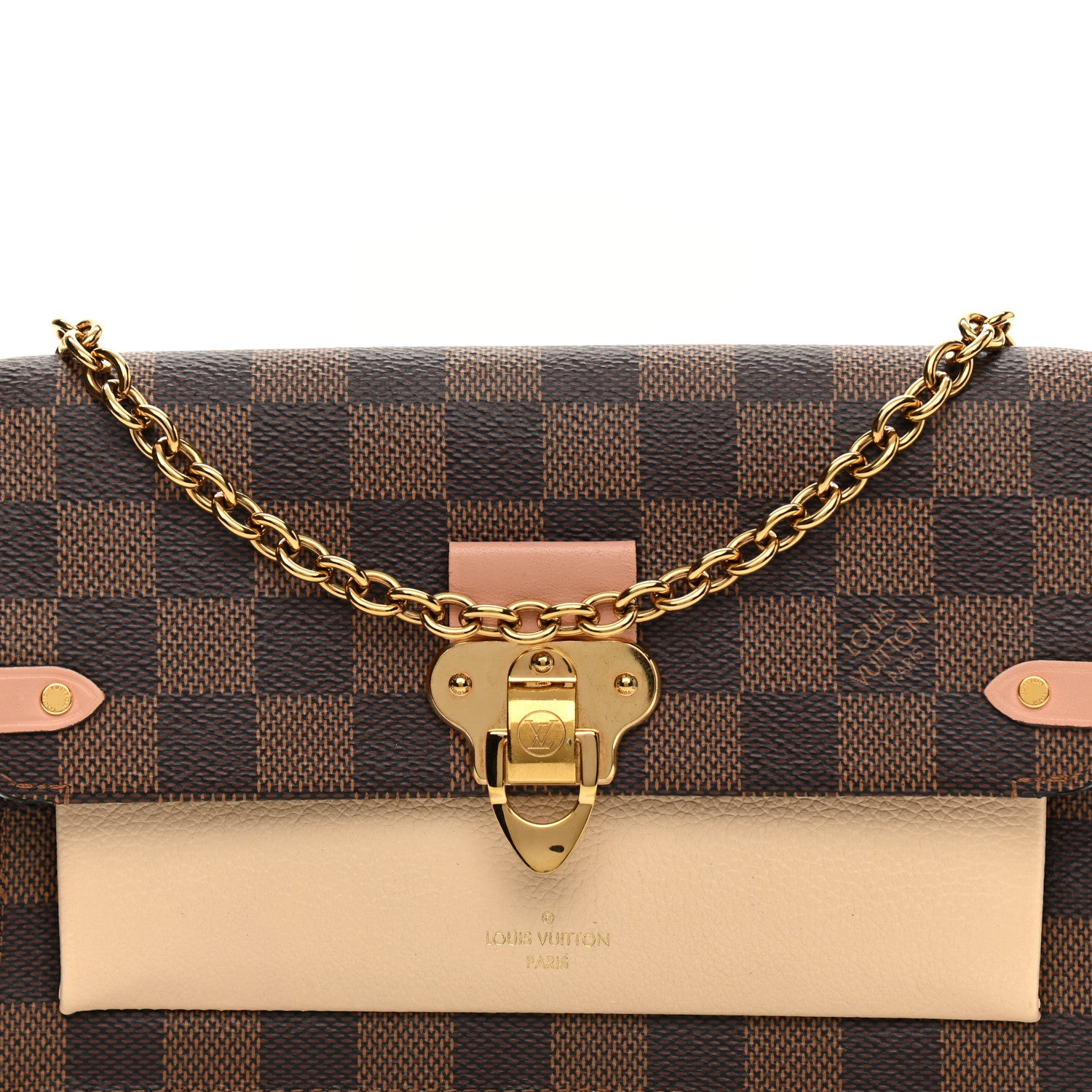 Louis Vuitton Damier Ebene Vavin Chain Wallet Creme 8 of 8