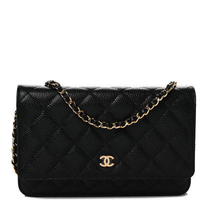 Chanel Caviar Quilted Wallet On Chain WOC Black 1 of 11