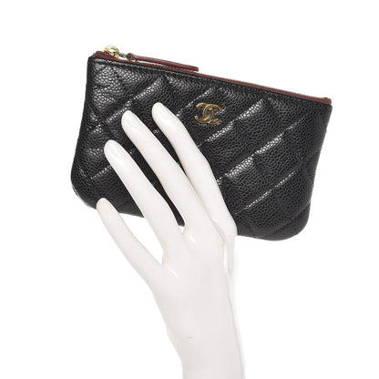 Chanel Caviar Quilted Small Cosmetic Case Black 2 of 7