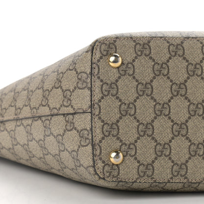 Gucci GG Supreme Monogram Medium Zippered Bucket Tote Beige Tuscany 8 of 18